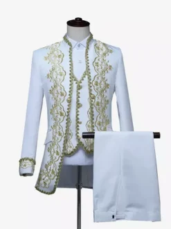 Men's Retro Set Long Sleeves Palace Costume Overcoat