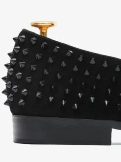 Mens Rivets Loafer penny Shoes Fashion Suede Leather complemented Spikes Square Toe Slip-On flat Prom Party Wedding Shoes