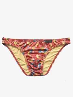 Men's Sexy Panties Printed Milk Silk Tanga Men's Lingerie