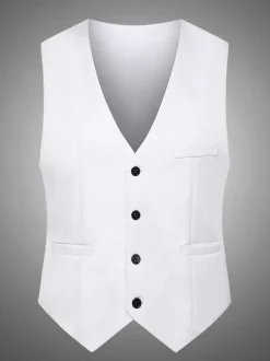 Men's Single Breasted Vest Slim Fit Waistcoat Vest