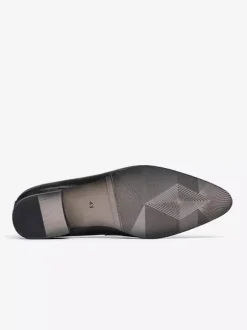 Men's Slip On Loafer Modern Pointed Toe Cowhide Dress Shoes