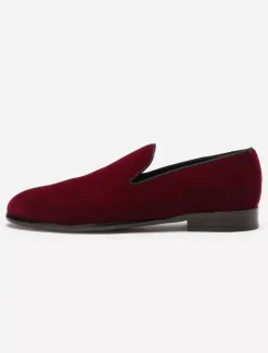 Mens Slip On Loafer Round Toe Velvet Moccasins Shoes Lightweight Wear Resistant low heels Penny Shoes