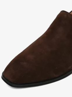 Men's Slip On Loafer Shoes Fisherman Artwork Round Toe Suede Leather