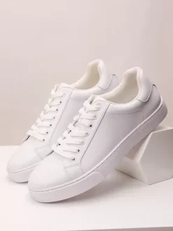 Mens Sneakers Comfy PU Leather Round Toe Basket Sport Shoes