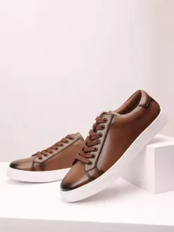 Mens Sneakers Round Toe Lace-Ups flats Hiking Shoes