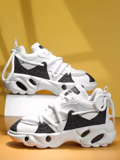 Mens Sneakers Wet Grip Rubber Platform Chunky Breathable Casual Walking Shoes
