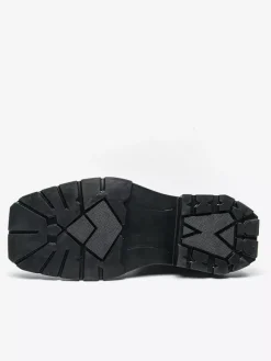 Mens Square Toe Ankle Boots Slip Resistant Platform Sole Rugged Outdoor Winter Short Booties