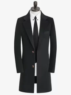Men's Suit Coats Mid-Length Business Coats British Style Formal Wool Suits