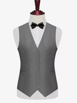 Men's Suit Vest Groomsmen Suit Professional Wear Plus Size Dress Vest