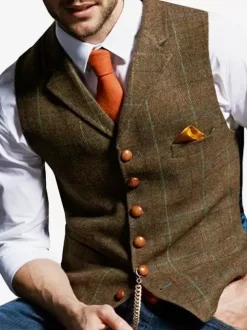 Men's Suit Vest Men's Casual Vest Groom and Groomsmen Slim Vest
