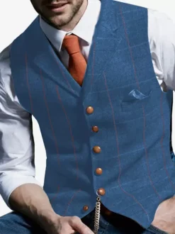 Men's Suit Vest Men's Casual Vest Groom and Groomsmen Slim Vest