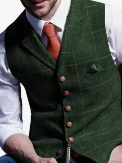 Men's Suit Vest Men's Casual Vest Groom and Groomsmen Slim Vest
