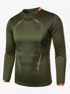 Men’s Summer Fitness Training Breathable Top Quick-Dry Sportswear Long-Sleeve T-Shirt