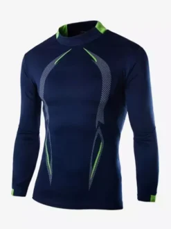 Men’s Summer Fitness Training Breathable Top Quick-Dry Sportswear Long-Sleeve T-Shirt