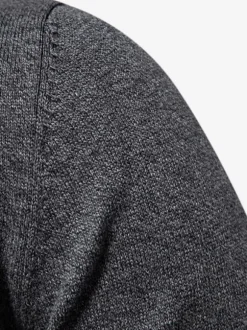 Men's Sweaters Men's Pullover Knitwear Jewel Neck Deep Brown Deep Gray
