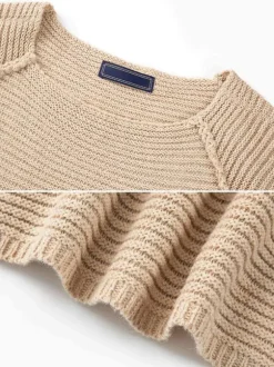 Men's Sweaters Men's Pullover Knitwear Jewel Neck Spring Apricot Apricot