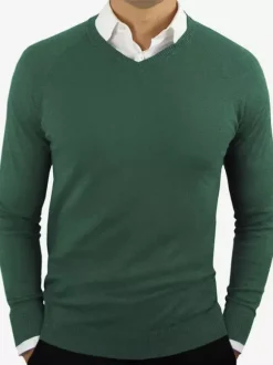 Men's Sweaters Men's Pullover Knitwear High Collar Fall White Hunter Green