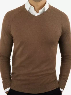 Men's Sweaters Men's Pullover Knitwear High Collar Fall White Hunter Green
