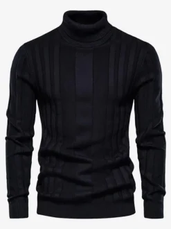 Men's Sweaters Men's Pullover Knitwear Jewel Neck Winter Green Apricot