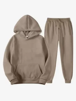 Men's Sweatshirt Suit Plus Size Fleece Hoodie Sweatpants Two-Piece Suit
