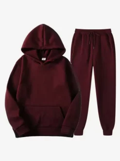 Men's Sweatshirt Suit Plus Size Fleece Hoodie Sweatpants Two-Piece Suit