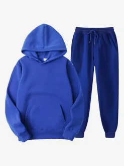 Men's Sweatshirt Suit Plus Size Fleece Hoodie Sweatpants Two-Piece Suit