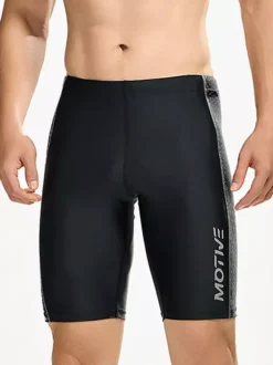 Men's Swim Jammers Anti-Embarrassment Swimming Trunks Plus Size Swimwear Boxer Briefs