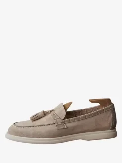 Mens Tassel Loafer Artwork Round Toe Suede Leather Prom Wedding Shoes