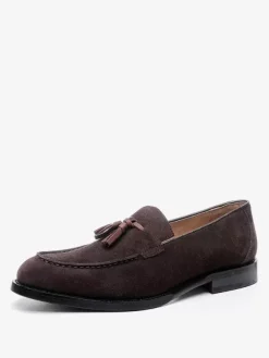 Mens Tassel Loafer Shoes Round Toe Prom Homecoming Wedding Shoes