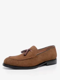 Mens Tassel Loafer Shoes Round Toe Prom Homecoming Wedding Shoes