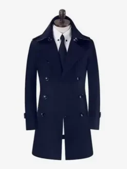 Men's Trench Coats Casual Light Apricot Chic Slim Fit Coats
