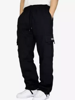 Men's Trousers Casual Oversized Natural Waist Straight Cargo Pant With Pockets