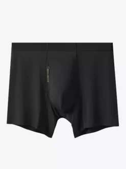 Men’s Underwear Natural Bamboo Fiber Extended-Length Boxer Briefs Premium Solid-Color Trunks