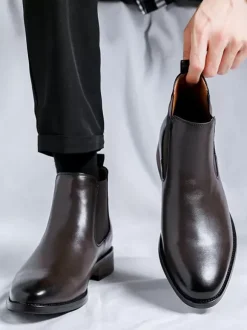 Men's Western Cowboy Boots Boots Chelsea Dress Slip On Casual Ankle Boots