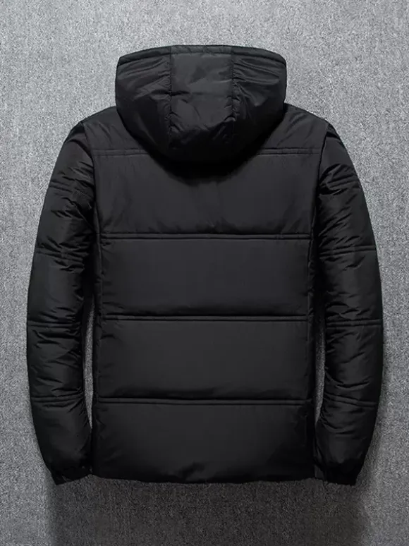 Men's Winter Jacket Short Thick Long Sleeve Warm Coat