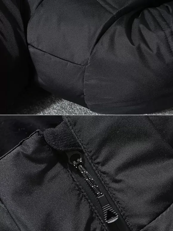 Men's Winter Jacket Short Thick Long Sleeve Warm Coat