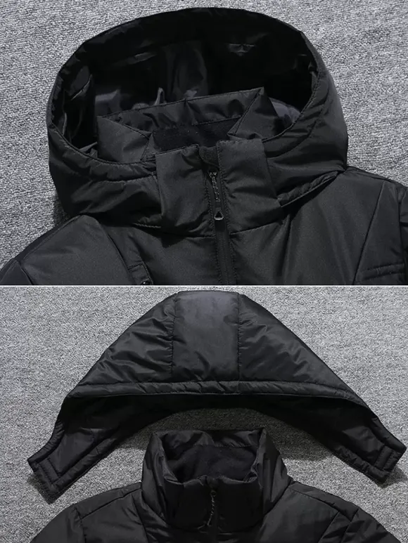 Men's Winter Jacket Short Thick Long Sleeve Warm Coat