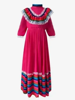 Mexican long skirt national costume Halloween Day of the Dead role play European and American stage big swing skirt