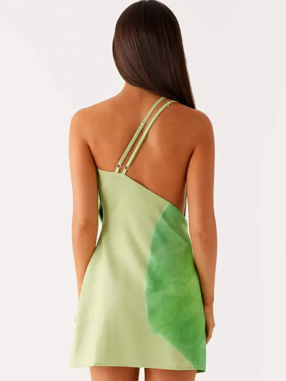 Midi Dress Floral Print Lace Up Backless Chiffon Chic Embellished Collar Sleeveless Dress