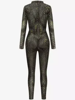Monster Zentai Suits Men's Jumpsuit Zentai 3D Print Women Men Animal Snake Skin Pattern Sexy Jumpsuit Cosplay Costumes Skinny Party Bodysuit