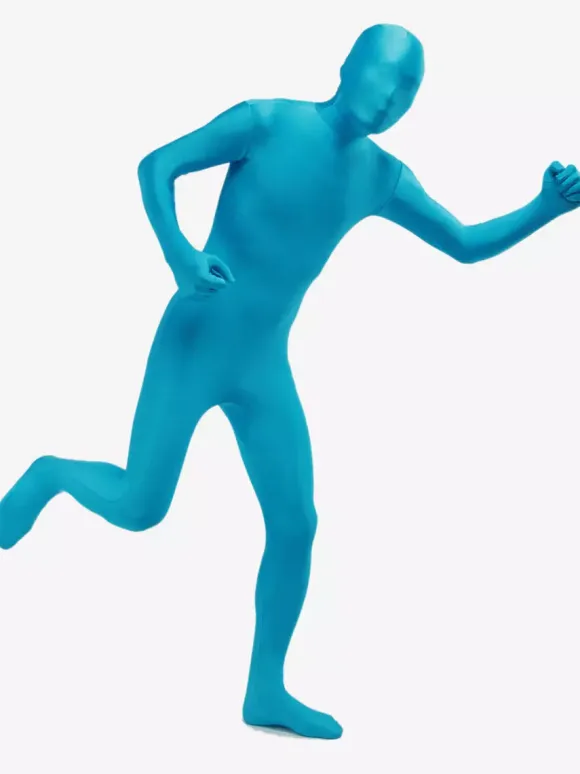Morph Suit Sky Blue Lycra Spandex Fabric Zentai Suit Unisex Full Body Costume
