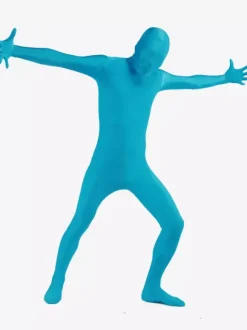 Morph Suit Sky Blue Lycra Spandex Fabric Zentai Suit Unisex Full Body Costume