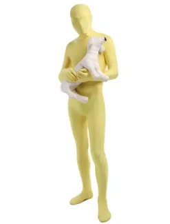 Morph Suit Yellow Lycra Spandex fabric Zentai Suit Unisex Full Body Suit