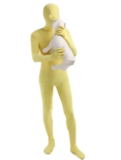 Morph Suit Yellow Lycra Spandex fabric Zentai Suit Unisex Full Body Suit