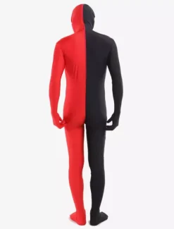 Morph Suit Black and Red Lycra Spandex Zentai Suit Unisex Full Body Suit