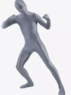 Morph Suit Classic Grey Zentai Suit Lycra Spandex Fabric Full Body Suit