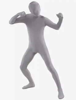 Morph Suit Grey Lycra Spandex Fabric Zentai Suit Unisex Full Body Suit