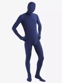 Morph Suit Navy Blue Lycra Spandex Fabric Zentai Suit Unisex Full Body Suit