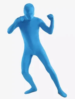 Morph Suit Unisex Blue Lycra Spandex Full Body Zentai Suit Morphsuits