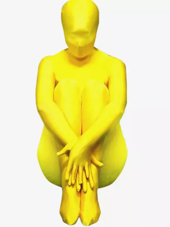Morph Suit Unisex Yellow Lycra Spandex Zentai Suit